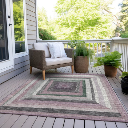 Machine Washable Indoor/Outdoor Chantille Blush 10' x 14' Rug