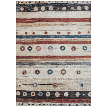 Machine Washable Indoor/Outdoor Chantille Beige 10' x 14' Rug