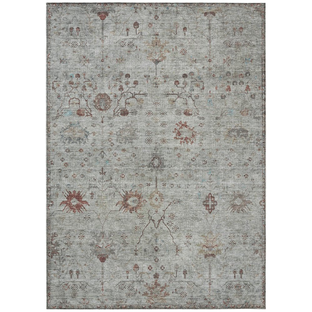 Machine Washable Indoor/Outdoor Chantille Gray 10' x 14' Rug