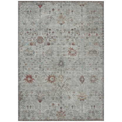 Machine Washable Indoor/Outdoor Chantille Gray 10' x 14' Rug