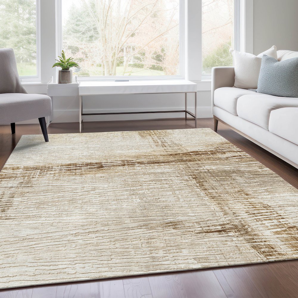 Machine Washable Indoor/Outdoor Chantille Ivory 10' x 14' Rug