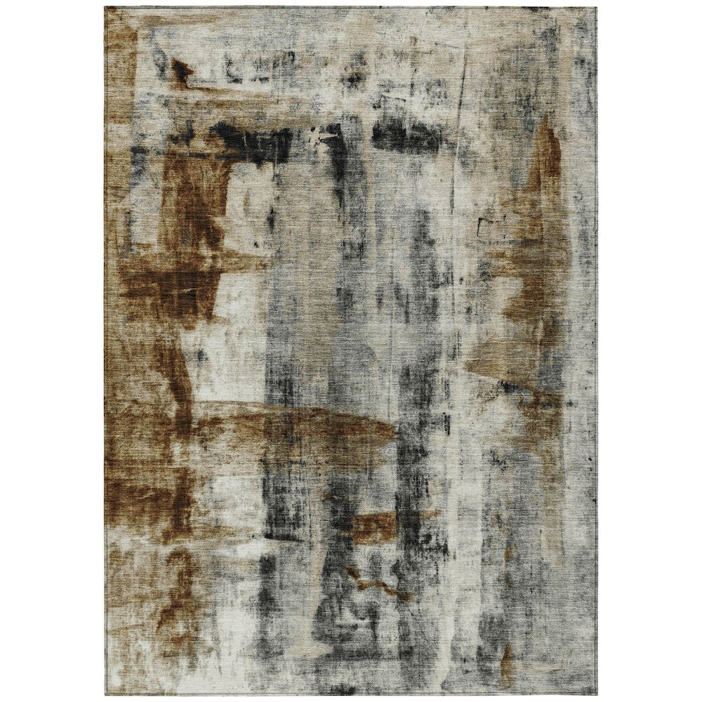 Machine Washable Indoor/Outdoor Chantille Taupe 10' x 14' Rug