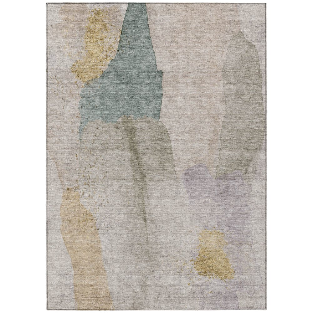Machine Washable Indoor/Outdoor Chantille Beige 10' x 14' Rug
