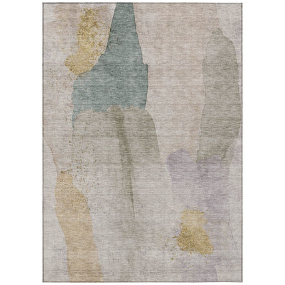 Machine Washable Indoor/Outdoor Chantille Beige 10' x 14' Rug