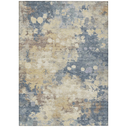 Machine Washable Indoor/Outdoor Chantille Gold 10' x 14' Rug
