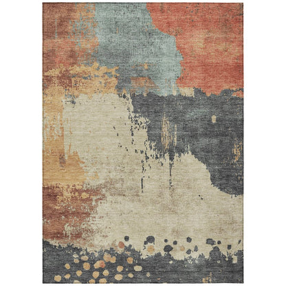 Machine Washable Indoor/Outdoor Chantille Paprika 10' x 14' Rug