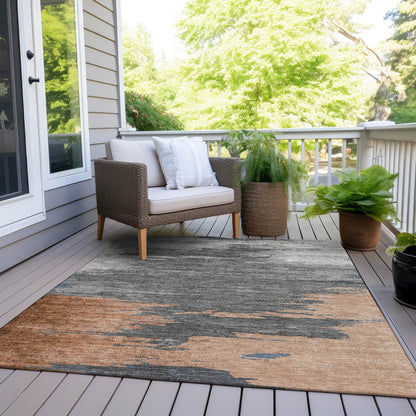 Machine Washable Indoor/Outdoor Chantille Paprika 10' x 14' Rug