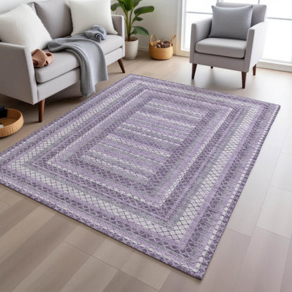 Machine Washable Indoor/Outdoor Chantille Lavender 10' x 14' Rug