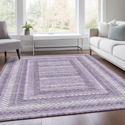 Machine Washable Indoor/Outdoor Chantille Lavender 10' x 14' Rug