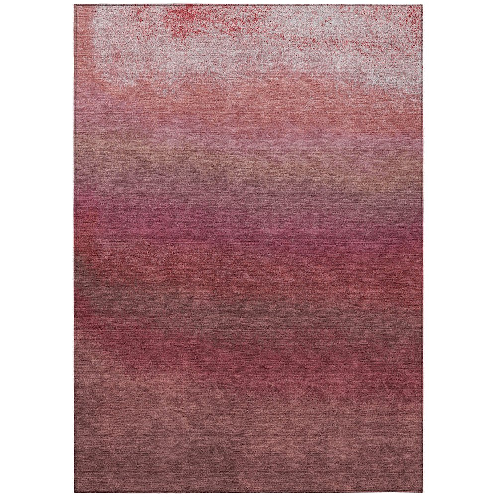 Machine Washable Indoor/Outdoor Chantille Red 10' x 14' Rug