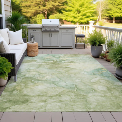 Machine Washable Indoor/Outdoor Chantille ACN2018 Aloe 10' x 14' Rug