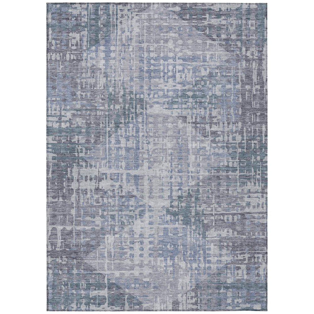 Machine Washable Indoor/Outdoor Chantille ACN2026 Blue 10' x 14' Rug