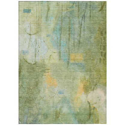 Machine Washable Indoor/Outdoor Chantille ACN2032 Sage 10' x 14' Rug