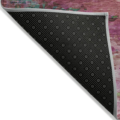 Machine Washable Indoor/Outdoor Chantille ACN2035 Pink 8' x 8' Round Rug