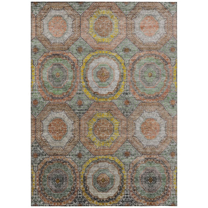 Machine Washable Indoor/Outdoor Chantille ACN2050 Sage 10' x 14' Rug