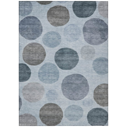 Machine Washable Indoor/Outdoor Chantille ACN2062 Blue 10' x 14' Rug