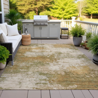 Machine Washable Indoor/Outdoor Chantille ACN2064 Copper 10' x 14' Rug