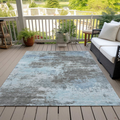Machine Washable Indoor/Outdoor Chantille ACN2065 Taupe 10' x 14' Rug
