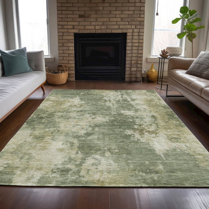 Machine Washable Indoor/Outdoor Chantille ACN2066 Sage 10' x 14' Rug