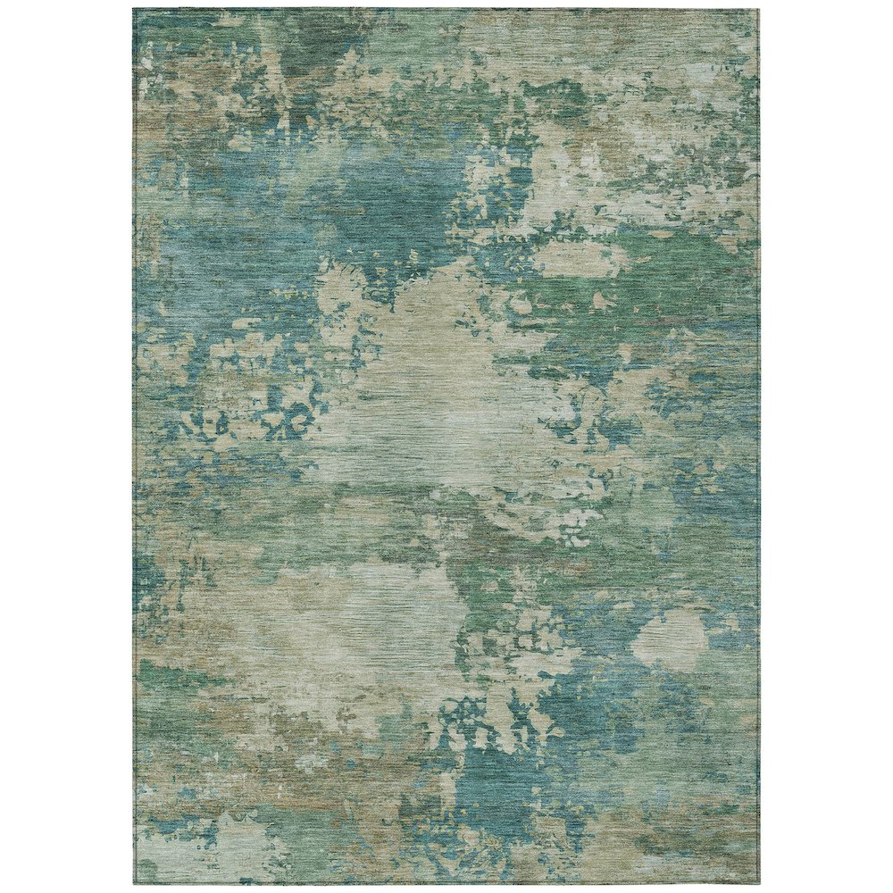 Machine Washable Indoor/Outdoor Chantille ACN2067 Teal 10' x 14' Rug