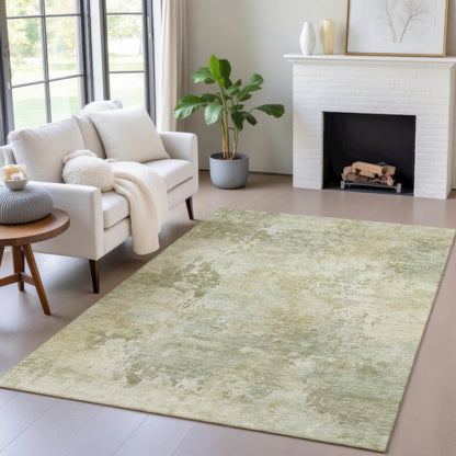 Machine Washable Indoor/Outdoor Chantille ACN2073 Sage 10' x 14' Rug
