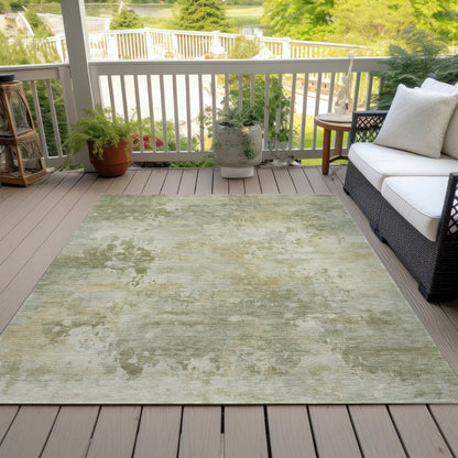 Machine Washable Indoor/Outdoor Chantille ACN2073 Sage 10' x 14' Rug