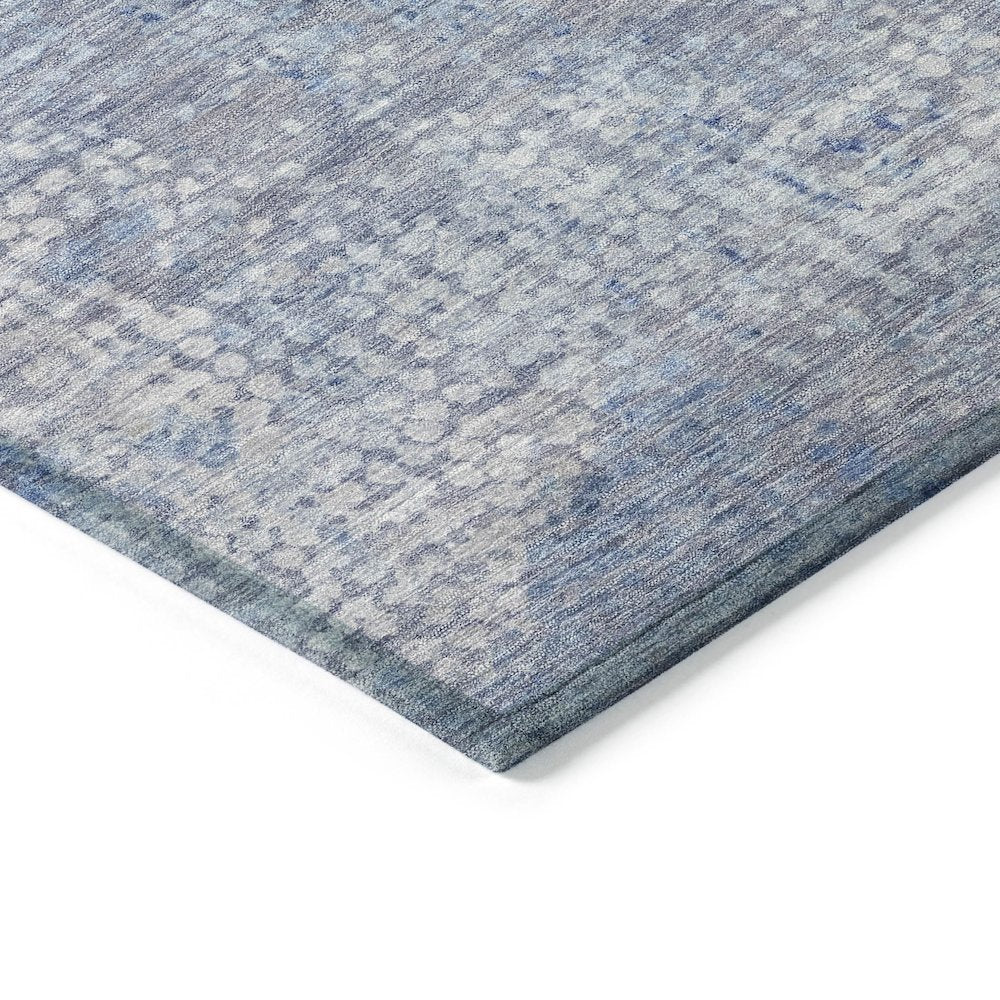 Machine Washable Indoor/Outdoor Chantille ACN2087 Blue 8' x 8' Round Rug
