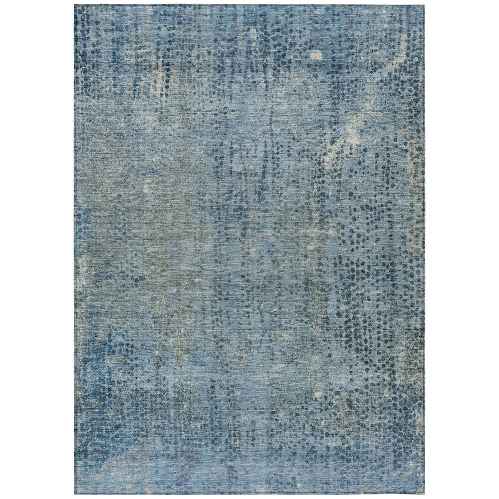 Machine Washable Indoor/Outdoor Chantille ACN2088 Blue 10' x 14' Rug