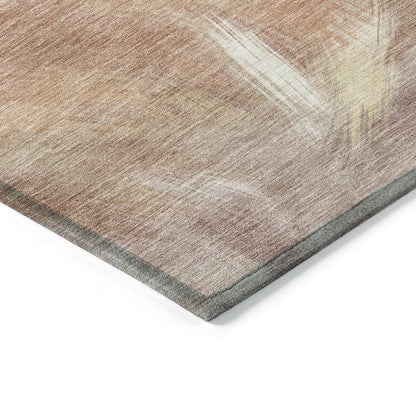 Machine Washable Indoor/Outdoor Chantille ACN2096 Copper 8' x 8' Round Rug