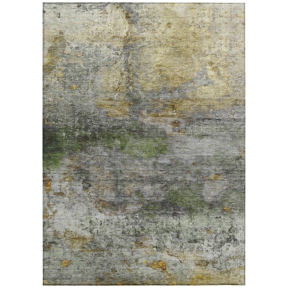 Machine Washable Indoor/Outdoor Chantille ACN2100 Olive 10' x 14' Rug