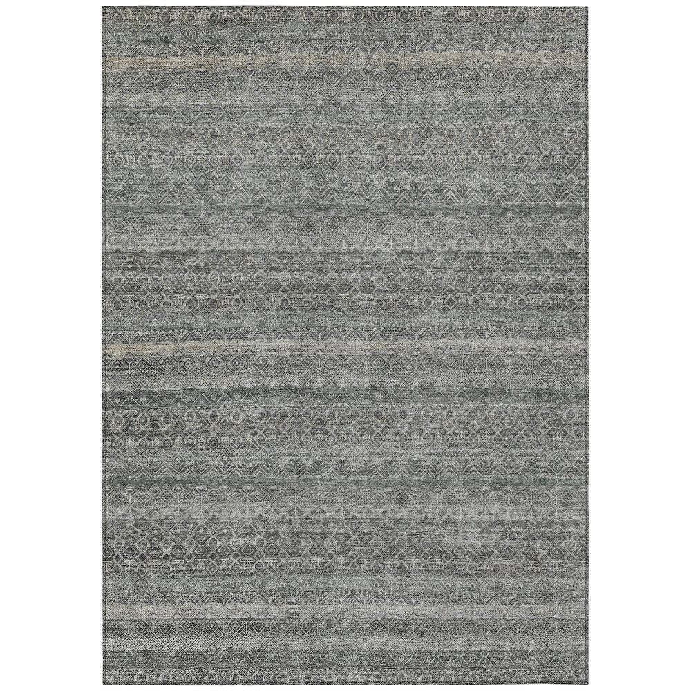 Machine Washable Indoor/Outdoor Chantille ACN2105 Pewter 10' x 14' Rug