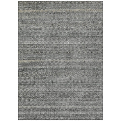 Machine Washable Indoor/Outdoor Chantille ACN2105 Pewter 10' x 14' Rug