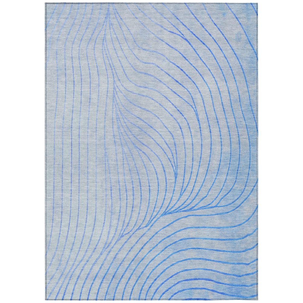 Machine Washable Indoor/Outdoor Chantille ACN2107 Blue 10' x 14' Rug