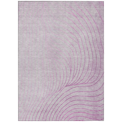 Machine Washable Indoor/Outdoor Chantille ACN2107 Blush 10' x 14' Rug