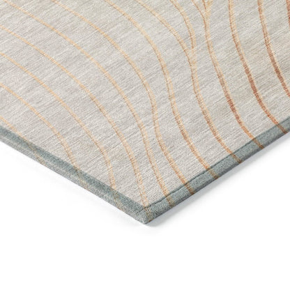 Machine Washable Indoor/Outdoor Chantille ACN2107 Copper 8' x 8' Round Rug