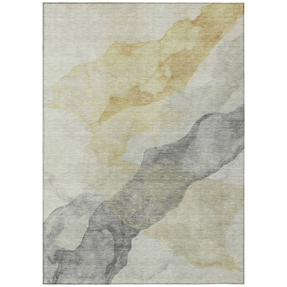 Machine Washable Indoor/Outdoor Chantille ACN2109 Beige 10' x 14' Rug