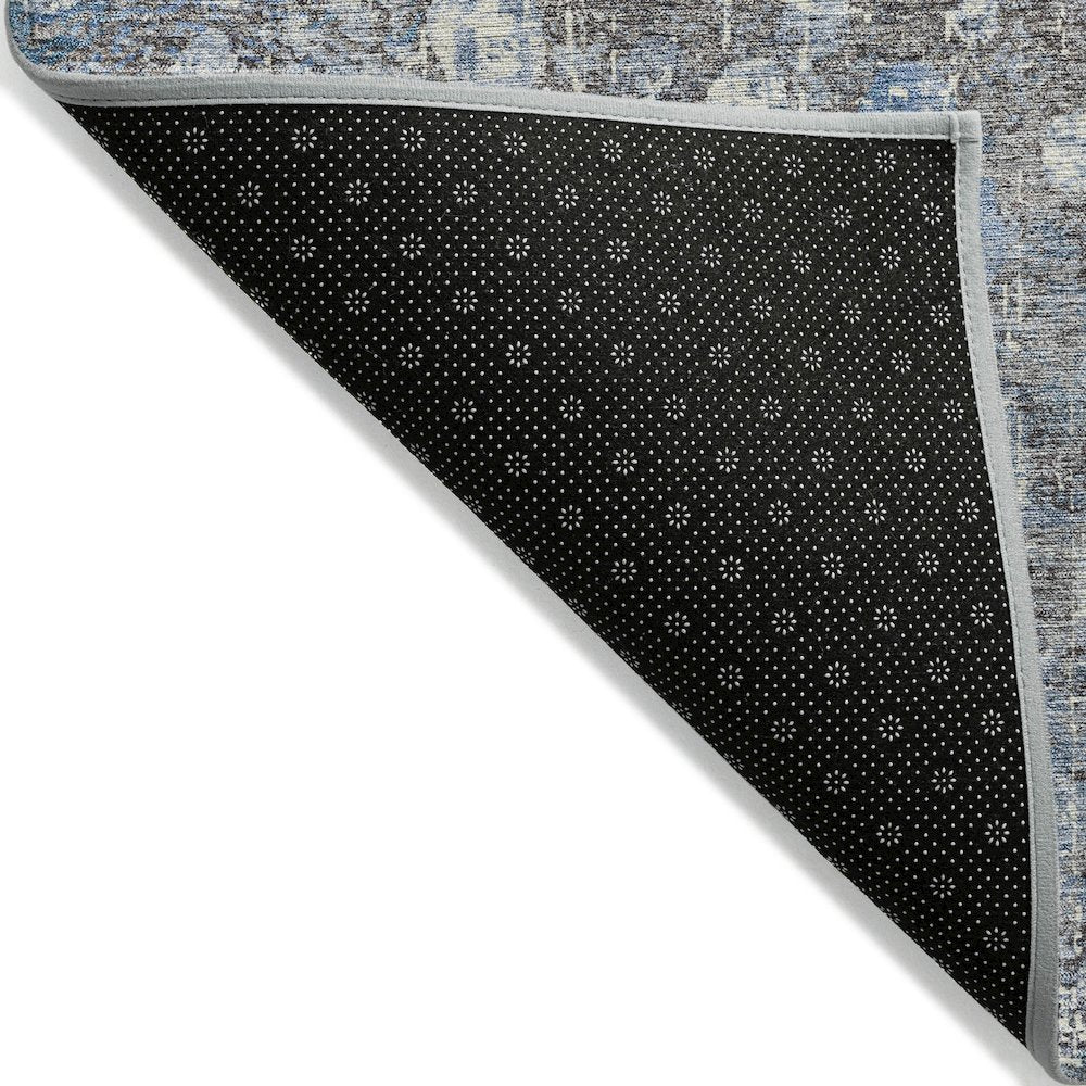 Machine Washable Indoor/Outdoor Chantille ACN2113 Blue 8' x 8' Round Rug