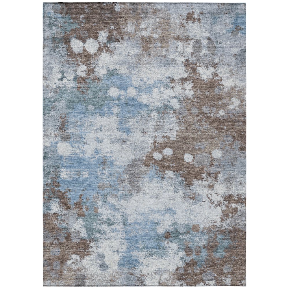 Machine Washable Indoor/Outdoor Chantille ACN2114 Brown 10' x 14' Rug
