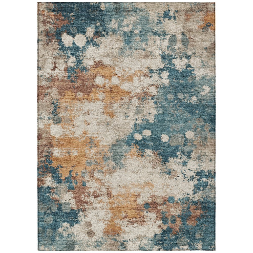 Machine Washable Indoor/Outdoor Chantille ACN2114 Teal 10' x 14' Rug