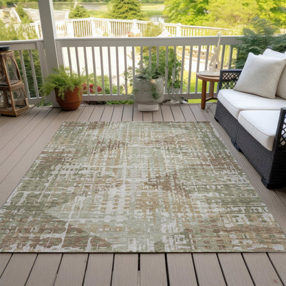 Machine Washable Indoor/Outdoor Chantille ACN2116 Fern 10' x 14' Rug