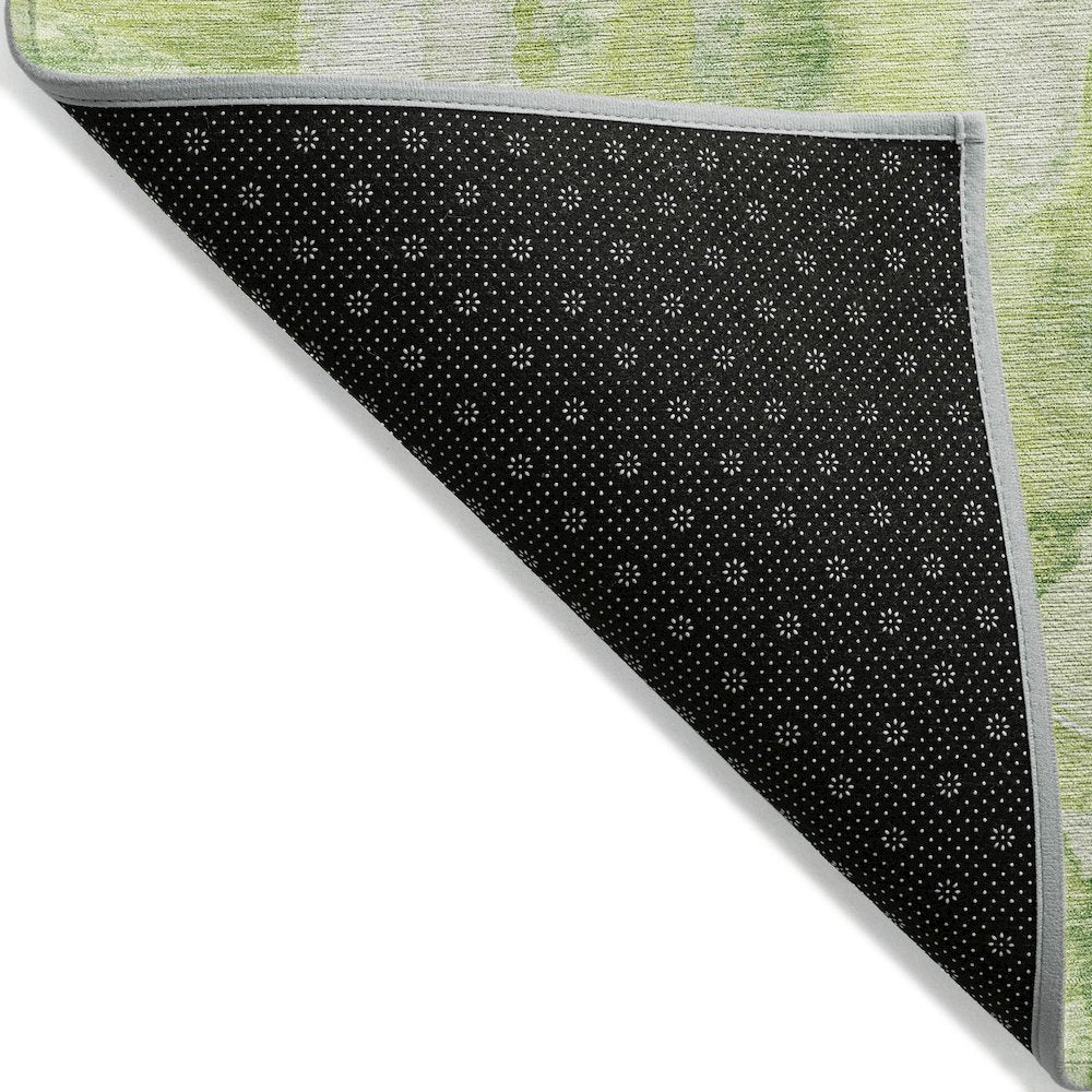 Machine Washable Indoor/Outdoor Chantille ACN2120 Lime 8' x 8' Round Rug