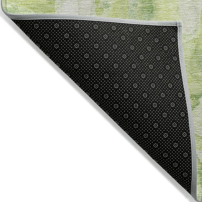 Machine Washable Indoor/Outdoor Chantille ACN2120 Lime 8' x 8' Round Rug
