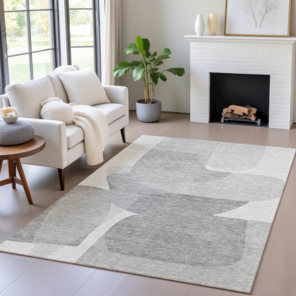 Machine Washable Indoor/Outdoor Chantille ACN2121 Linen 10' x 14' Rug