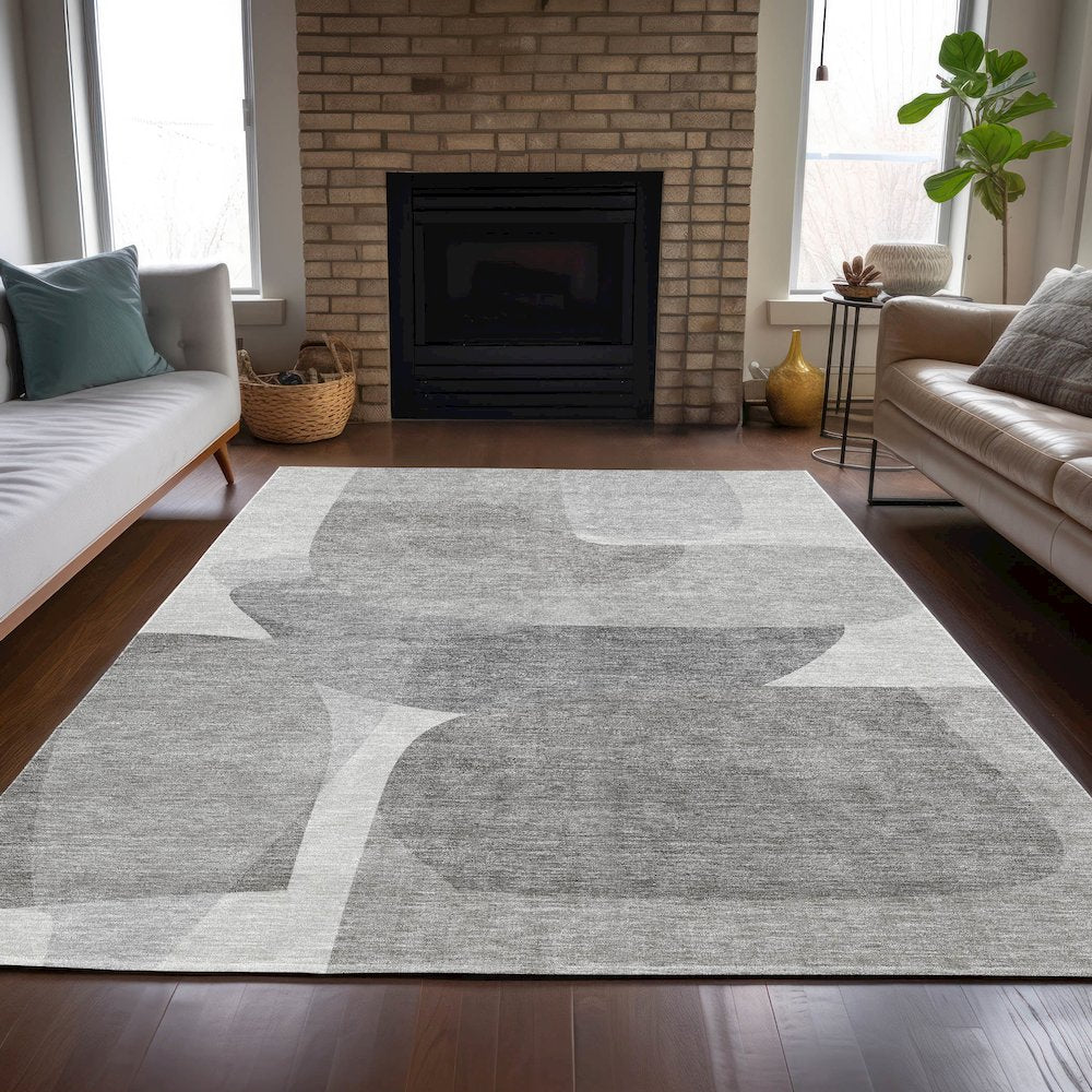 Machine Washable Indoor/Outdoor Chantille ACN2121 Linen 10' x 14' Rug