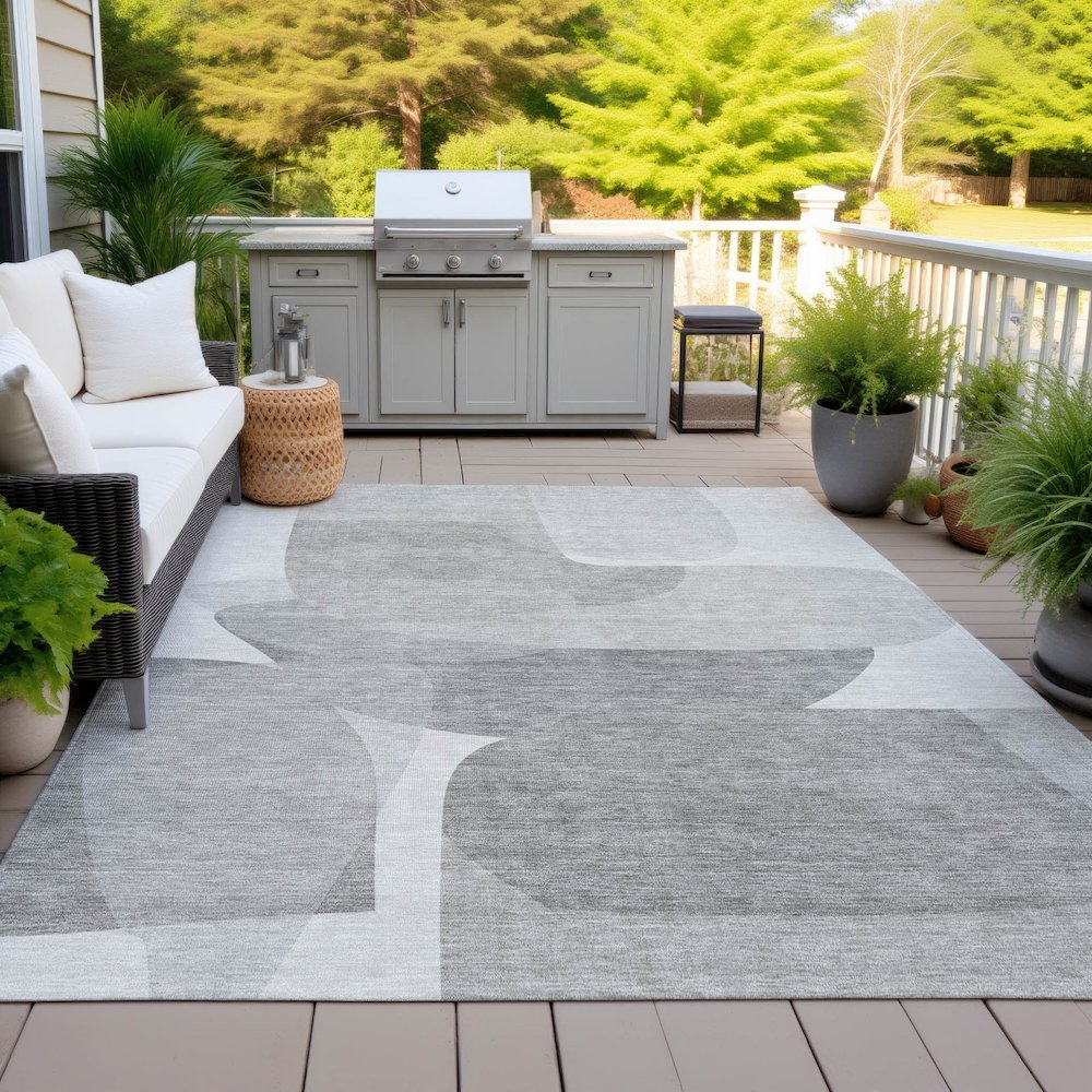 Machine Washable Indoor/Outdoor Chantille ACN2121 Linen 10' x 14' Rug