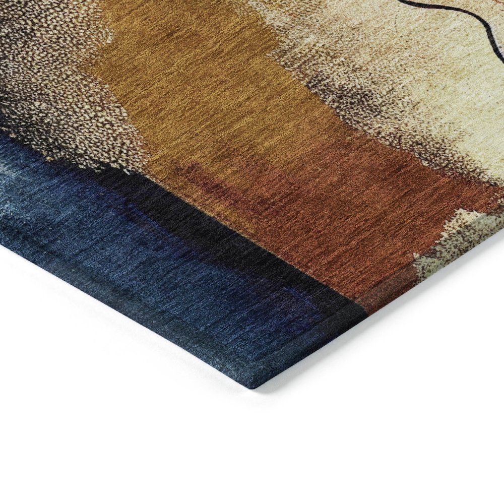 Machine Washable Indoor/Outdoor Chantille ACN2127 Copper 8' x 8' Round Rug