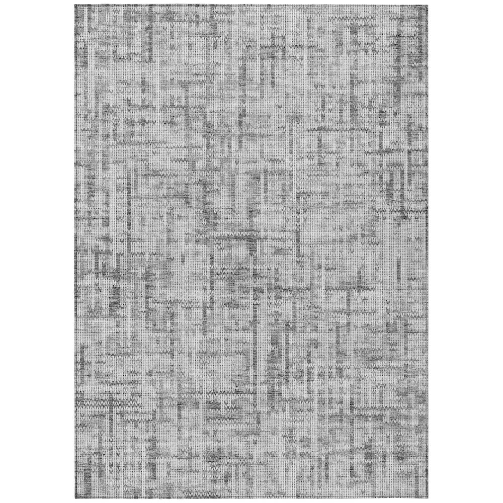 Machine Washable Indoor/Outdoor Chantille ACN2130 Gray 10' x 14' Rug