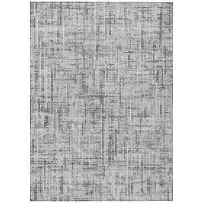 Machine Washable Indoor/Outdoor Chantille ACN2130 Gray 10' x 14' Rug