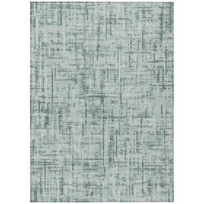 Machine Washable Indoor/Outdoor Chantille ACN2130 Teal 10' x 14' Rug