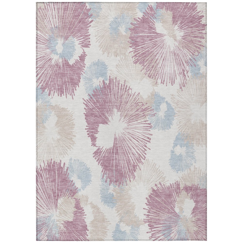 Machine Washable Indoor/Outdoor Chantille ACN2132 Blush 10' x 14' Rug
